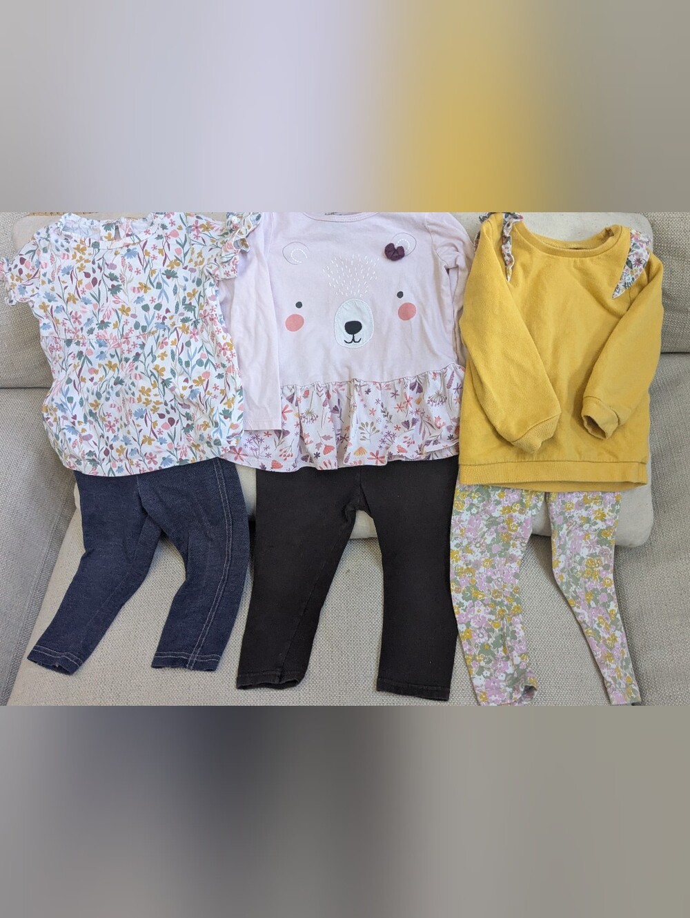(3) Carter's Girls 2 Piece Outfit Sets. 18m
